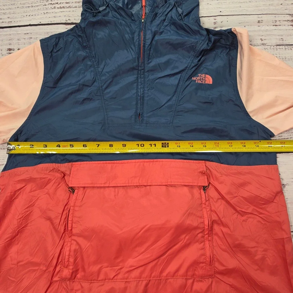 The North Face Windbreaker Anorak Womens Medium Pink Blue Excellent WindWall Zip